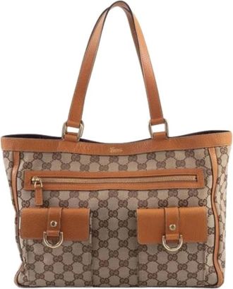 Gucci Pre-owned Tote Bags, female, Brown, Size: ONE SIZE Pre-owned Abbey Tote bag