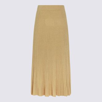 Zimmermann Womens Skirts Metallic Gold _vi Pl Ny Me