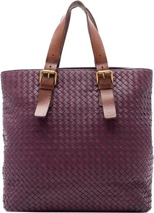 Bottega Veneta Pre-owned Tote Bags, female, Purple, Size: ONE SIZE Pre-owned Structured Tote Bag