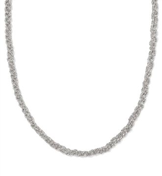 Kendra Scott Womens Gabriella Braided Chain Necklace In Silver