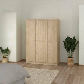 Dmora Armario 3 Puertas Tilda, Muebles De Dormitorio, Vestidor, Armario De Ropa, 147x62 H200 Cm, Roble - Dmora