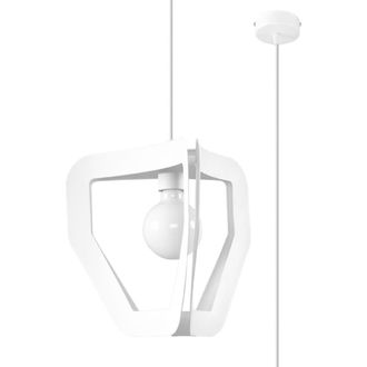 Sollux Lighting L&aacute;mpara de techo blanco acero alt. 130 cm