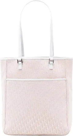 Dior Pre-owned Tote Bags, female, Pink, Size: ONE SIZE Pre-owned Vintage Trotter Canvas Tote Bag