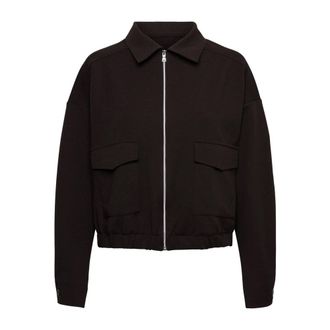 &Co Woman Wijde Crepe Jas - Dames - Jassen - Bruin - Maat: L Poliester