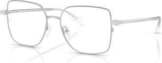 Michael Kors 0mk3091b Square-Shaped Silver Metal Eyeglasses with Minimalist Design