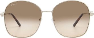 Ferragamo Brown Gradient Butterfly Ladies Sunglasses SF297S 704 59