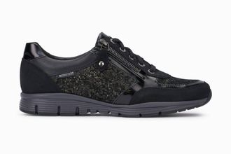 Mephisto Womens Ylona Zipper Sneaker In Fancy Black