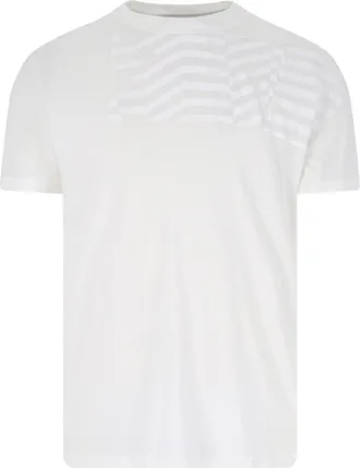 Golden Goose White Flag Lyocell Round Neck T-Shirt