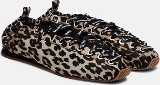Ganni Leopard-print ballet flats