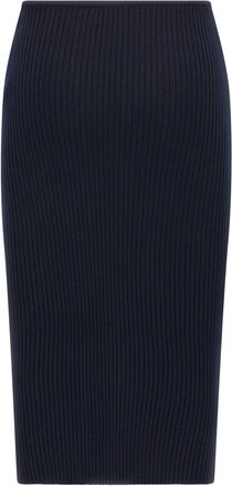 Courr&egrave;ges Loop Rib Knit Skirt - Navy