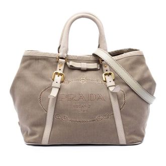 Prada Pre-owned Prada Canvas Canapa Logo Satchel Ladies GHGXWLNQID5WJDJX