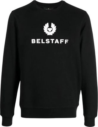 Belstaff Sweatshirt - Heren - Sweatshirts - Zwart - L - Katoen - Hoodies & sweatvesten
