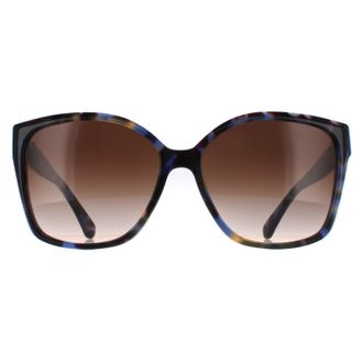 Michael Kors Square Womens Bright Blue Tortoise Brown Gradient MK2201 Malia - One Size