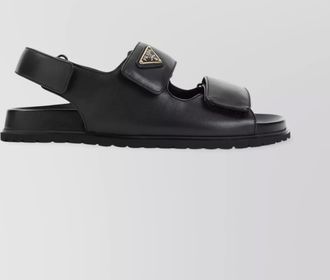 Prada lamb leather flat sole sandals
