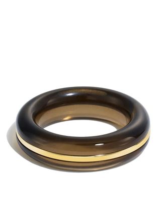 By Pariah Anello in oro 14 caraticon quarzo - Marrone