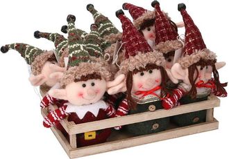 Vacchetti Pack De 12 Telas De Elfos Verde Rojo Cm26x18x23