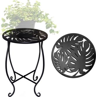OEM Soporte Met&aacute;lico Para Plantas De 38 Cm De Altura, Soporte Redondo Para Plantas De Exterior, Resistente A La Corrosi&oacute;n, Soporte Para Macetas, Soporte P
