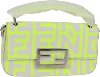 Fendi Pre-owned Vintage Handtas - Dames - Vintage Schoudertas - Geel - ONE Size - Leer - Vintage