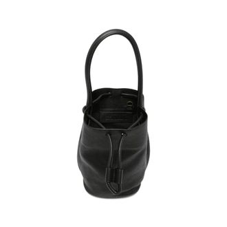 Uma Wang Small Leather Shoulder Bag - female - UMA WANG - Bucket Bags - Black - ONE SIZE - Bags