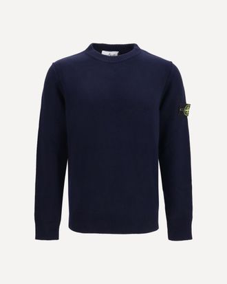 Stone Island Maglione girocollo con patch logo sul braccio Man XL