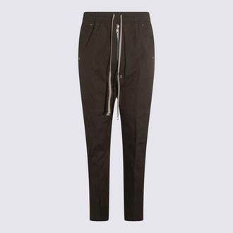 Rick Owens Green Cotton Bela Pants