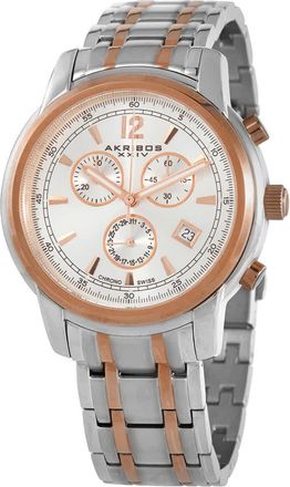 Akribos XXIV Chronograph Silver Dial Mens Watch AK692TTR