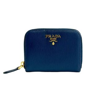 Prada Blue Leather Coin Purse/Coin Case (Pre-Owned)