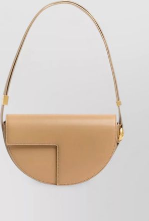 Patou leather shoulder bag adjustable strap hardware