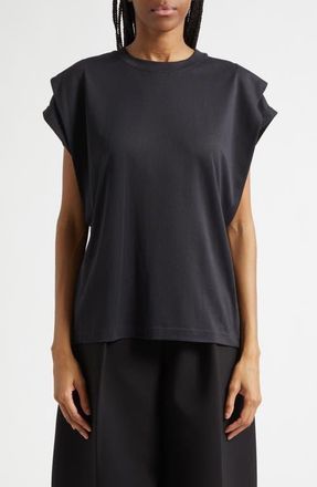 Jacquemus The Ventadou Cap Sleeve T-Shirt in Black at Nordstrom, Size Xx-Small