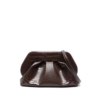 Themoir&egrave; Clutches, female, Brown, Size: ONE SIZE Brown Croc-Embossed Faux Leather Bag