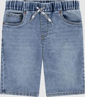 Levi's Kids Skinny Fit Pull On Dobby Shorts - Uomo - 2A - Blu / Gravy Train No Destruction