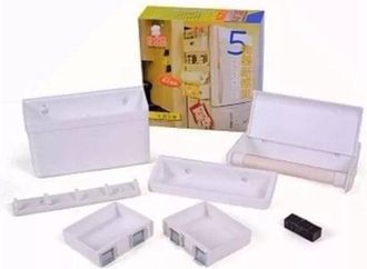 Trade Shop Trade Shop - Set Scaffali A Combinazione Magnetica 5in1 Magnete Frigorifero Multifunzionale