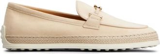 Tod's Beige Slip On Loafers