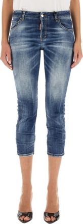 Dsquared2 Blue Skinny Mid Rise Jeans
