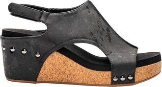 Corkys Footwear Womens Carley Wedge Platform Sandal In Black