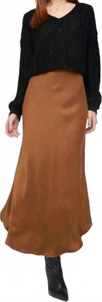 Bella Dahl Bias Slit Skirt In Twilight Gold