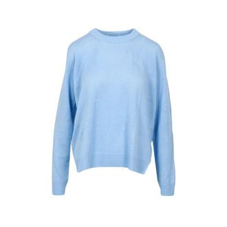 Max Mara Dames, Truien, Blauw, Maat: L Linnen