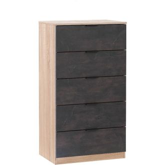 F.R.S. Sinfonier 5 Cajones Acabado En Roble Canadian/oxido. 110cm(alto) 60cm(ancho) 40cm(fondo)