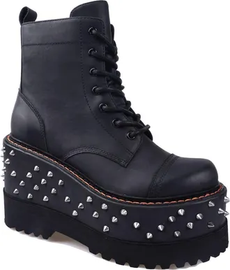 Zigi Soho Emely Stud Platform Bootie in Black Leather at Nordstrom, Size 8