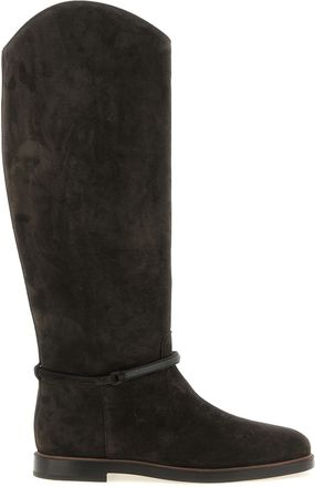 Brunello Cucinelli Black Calfskin Over The Womens Knee