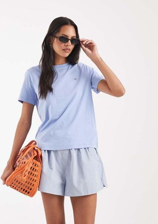 GANT T-shirt azzurra con logo dello scudo-Blu
