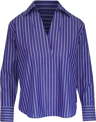 Vince Camicia a righe a maniche lunghe - Blu