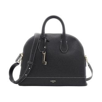 Lancel Zwarte leren handtas Belleville Model - Dames - Handtassen - Zwart - ONE Size - Leer - Tassen