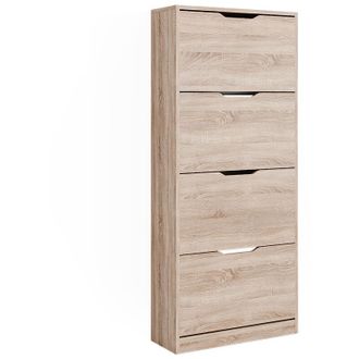 Vicco Mueble Zapatero Luca, Sonoma, 59 X 137 Cm Con 4 Cajones Abatibles