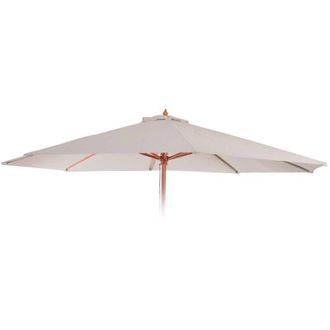 Hhg Telo copertura ricambio per ombrelloni rotondi Florida &oslash; 350cm, avorio