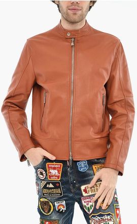 Dsquared2 Leather Jacket with Side Buckle size 52