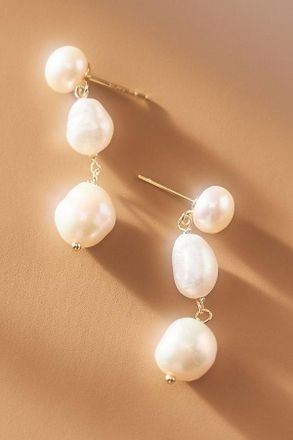 Adina Eden Baroque Pearl Drop Earrings