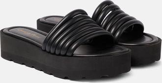 Gianvito Rossi Leather platform sandals