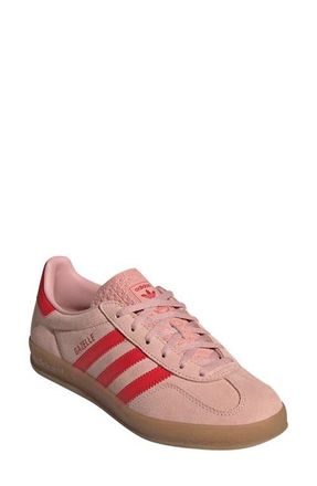 adidas Gazelle Indoor Sneaker in Wonder Mauve/Red/Gum at Nordstrom, Size 10