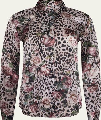 L'agence Tyler Silk Button-Front Blouse